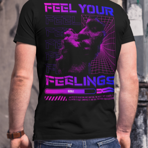 Черна Мъжка Тениска "Feel Your Feelings"