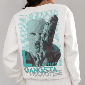 Дамска Бяла Блуза "Gangsta paradise"