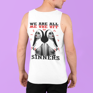 Мъжки Бял Потник "Sinners"