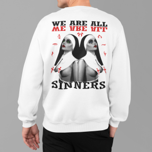 Мъжка Бяла Блуза "Sinners"