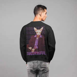 Мъжка Черна Блуза "Successful cat"