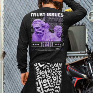 Мъжка Черна Блуза "Trust Issues"