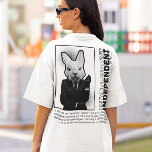 Бяла Дамска Тениска "Oversize Independent"