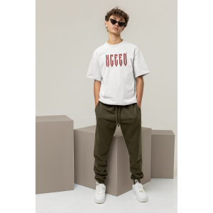 Бяла Мъжка Тениска "Oversize Xceed Your Frames"