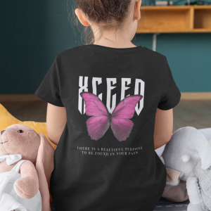 Детска Черна Тениска "Xceed Butterfly"