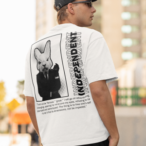 Бяла Мъжка Тениска "Oversize Xceed Independent"
