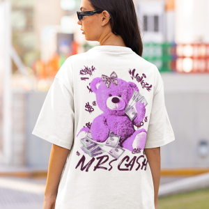 Дамска Бяла Тениска "Oversize Xceed Mrs Cash"