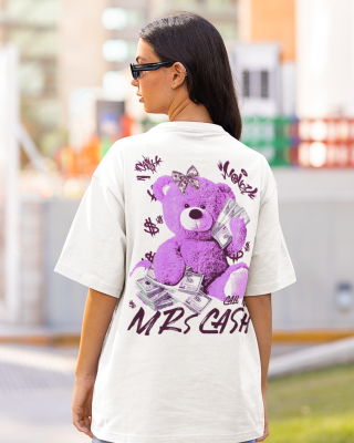 Дамска Бяла Тениска "Oversize Xceed Mrs Cash"