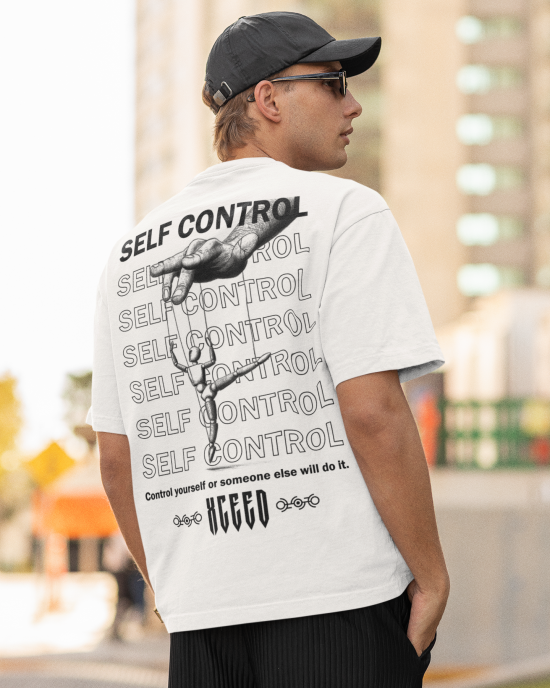 Бяла Мъжка Тениска Oversize Xceed Self Control | Качество и комфорт | Xceed.bg
