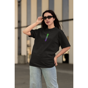 Черна Дамска Тениска "Oversized Xceed Think In Colors"