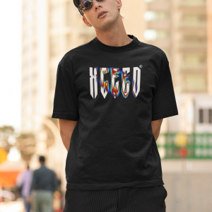 Черна Мъжка Тениска "Oversize Xceed Blurred"